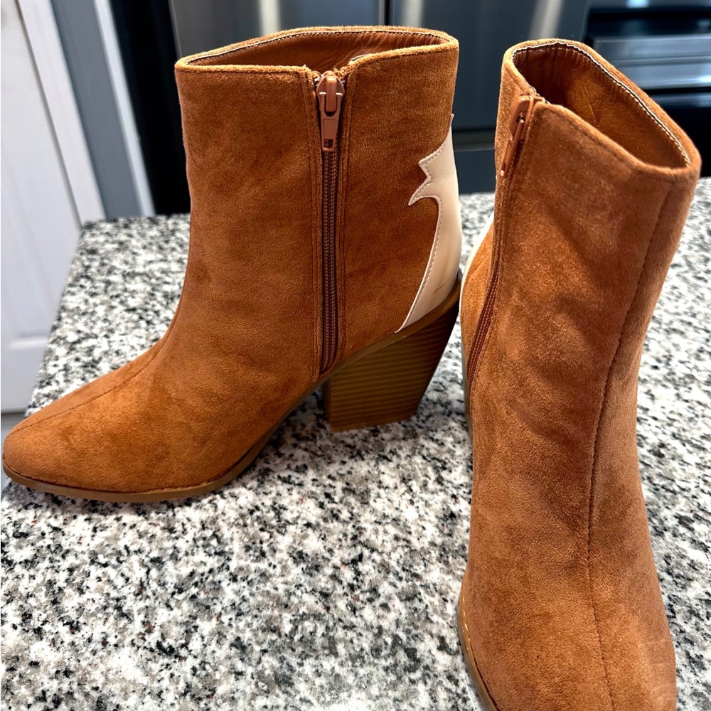 Brown Suede Ankle Boots